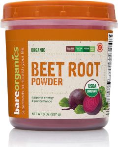 Beet Root Powder 8 Oz Supports Energy Vegan Gluten Free BareOrganics