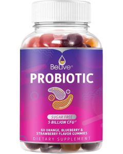 BeLive Probiotic Sugar Free 60 Flavored Immune Support Gummies