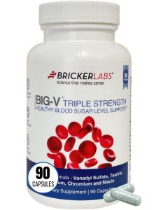 Big V Triple Strength Healthy Blood Sugar Supplement 90C Bricker Labs