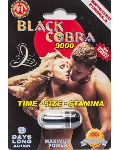 Black Cobra 9000 Maximum Power 9 Days Enahncement For Men 1 Pill - supplemynts.com