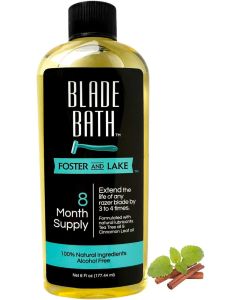 Blade Bath 6 Oz Increase Razor Blade Life Foster and Lake No Parabens