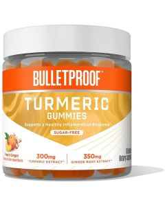Bulletproof Sugar Free Turmeric 60 Gummies Peach Ginger Flavor - supplemynts.com