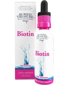 Buried Treasure Biotin Drops 120 Doses Boost Immunity Hair Skin Nails - supplemynts.com