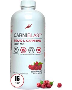 CarniBlast Liquid L Carnitine Raspberry Flavor 16 Oz Bricker Labs