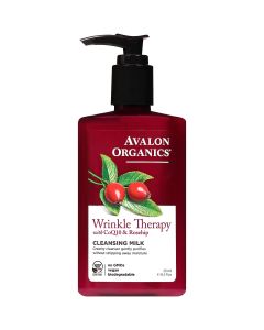 Cleansing Milk Wrinkle Therapy CoQ10 & Rosehip 8.5 Oz Avalon Organics - supplemynts.com