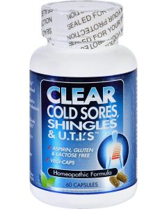 Clear Cold Sores Shingles UTIs Homeopathic Herbal Relief Formula 60C - supplemynts.com