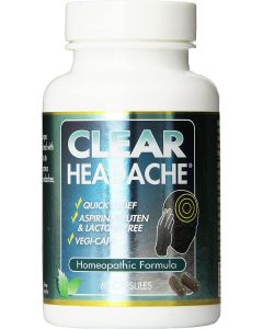 Clear Headache Homeopathic Formula 60 Veggie Capsules