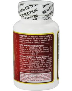 Clear Migraine Homeopathic Formula Quick Relief 60 Capsules