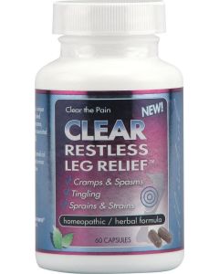 Clear Restless Leg Relief Homeopathic Formula 60 Capsules