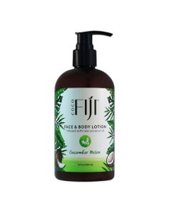 Coco Fiji Coconut Oil Infused Face Body Lotion Cucumber Melon 12 Oz