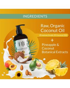 Coco Fiji Coconut Oil Infused Face Body Lotion Pineapple Coconut 12 Oz