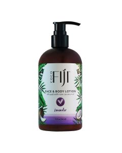 Coco Fiji Infused Raw Coconut Oil Face Body Lotion Lavender 12 Oz