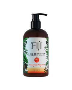 Coco Fiji Raw Coconut Oil Face Body Lotion Lemongrass Tangerine 12oz