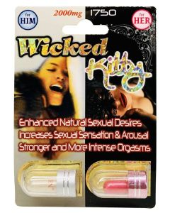 Couples Package Wicked 2000 For Him Kitty 1750 For Her Enhancer Pill - supplemynts.com