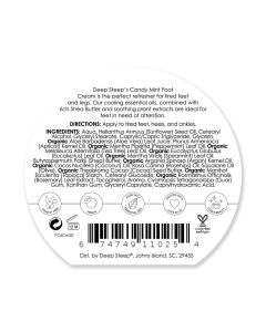 Deep Steep Premium Beauty Candy Mint Therapeutic Foot Cream 6 Oz