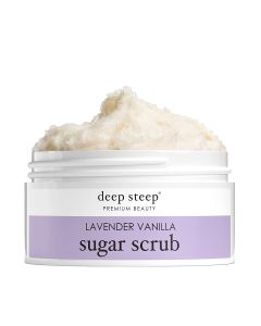 Deep Steep Premium Beauty Lavender Vanilla Sugar Scrub 8 Oz Vegan