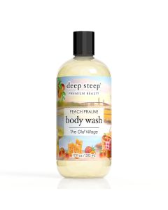 Deep Steep Premium Beauty Peach Praline Body Wash 17 Oz Vegan