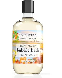 Deep Steep Premium Beauty Peach Praline Bubble Bath 17 Oz Vegan