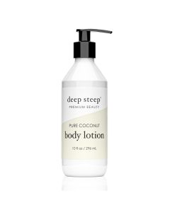 Deep Steep Premium Beauty Pure Coconut Vegan Body Lotion 10 Oz