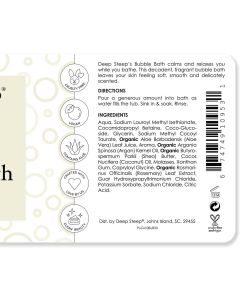 Deep Steep Premium Beauty Pure Coconut Vegan Bubble Bath 10 Oz