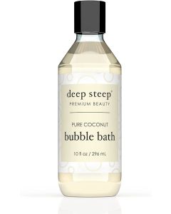Deep Steep Premium Beauty Pure Coconut Vegan Bubble Bath 10 Oz