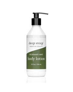 Deep Steep Premium Beauty Rosemary Mint Vegan Body Lotion 10 Oz