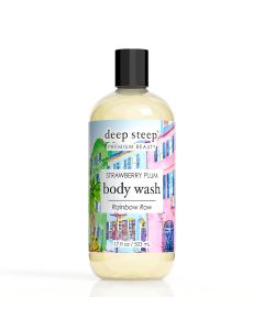 Deep Steep Premium Beauty Strawberry Plum Body Wash 17 Oz Rainbow Row