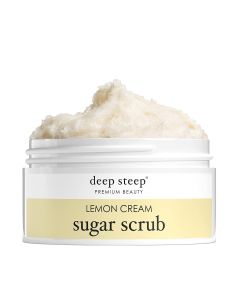 Deep Steep Premium Beauty Vegan Lemon Cream Sugar Scrub 8 Oz