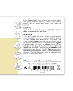 Deep Steep Premium Beauty Vegan Liquid Lemon Cream Body Wash