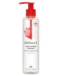 Derma E Vegan Anti Wrinkle Cleanser 6 Oz Glycolic Acid Vitamin A - supplemynts.com