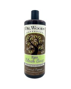 Dr. Woods Moisturizing Liquid Raw Black Soap Coconut Papaya 32 Oz