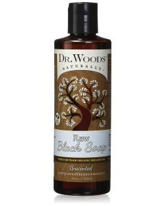 Dr. Woods Moisturizing Liquid Raw Black Soap Unscented 8 Oz