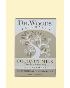 Dr. Woods Nourishing Coconut Milk Raw Shea Butter Soap 5.25 Oz - supplemynts.com