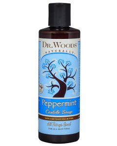 Dr. Woods Peppermint Castile Soap Organic Shea Butter All Skin Types