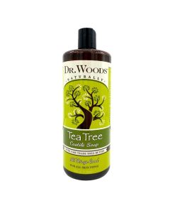 Dr. Wood Pure Tea Tree Castile Soap Shea Butter 32 Oz All Skin Types - supplemynts.com