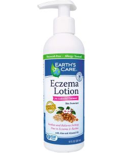Earth's Care Eczema Lotion 8 Oz Aleo Almond Oil Allergy Tested
