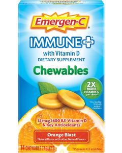 Emergen-C Immune Plus 1000mg Chewable Tablets Orange Blast - supplemynts.com
