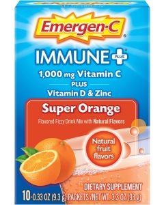 Emergen-C Immune Plus 1000mg Vitamin C Powder Mix 10 Cnt 0.33 Oz - supplemynts.com
