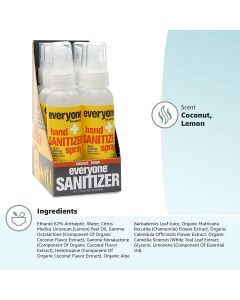 EO 6 Pack Coconut Lemon Hand Sanitizer Spray 2 Oz Cruelty Free