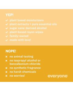 EO 6 Pack Coconut Lemon Resealable Hand Sanitizer Wipes Non GMO