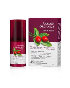 Facial Serum Wrinkle Therapy CoQ10 Rosehip 0.55 Oz Avalon Organics