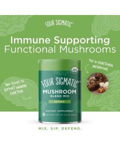 Four Sigmatic Mushroom Blend Mix Caffeine Free Vegan Supplement Powder