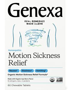 Genexa Motion Sickness Relief Homeopathic 60 Chewable Tablets