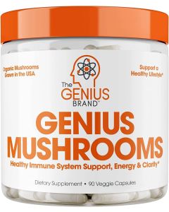 Genius 90 Veggie Pills Mushroom Immune System Booster
