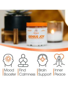 Genius Joy Brain Boosting Nootropic Mood Enhancer 100 Veggie Caps - supplemynts.com