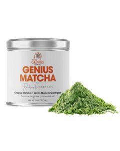 Genius Matcha Powder 0.85 Oz Lions Mane Cordyceps Supplement