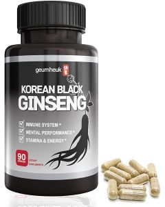 Geumheuk Korean Black Panax Ginseng 90 Caps Performance Supplement - supplemynts.com