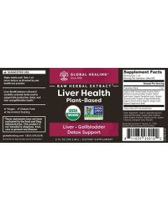 Global Healing Liver Health Plant Based Formula 2 Oz Gluten Free