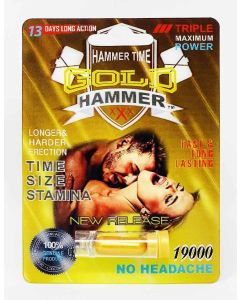 Gold Hammer Pill 19000 Triple Maximum Power Male Enhancer - supplemynts.com