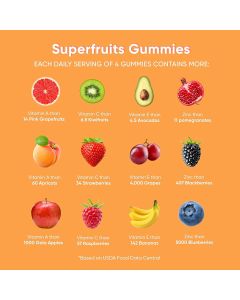 Goli Superfruits 60 Gummies Mixes Fruits Beauty Wellness Supplement